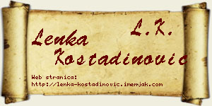 Lenka Kostadinović vizit kartica
